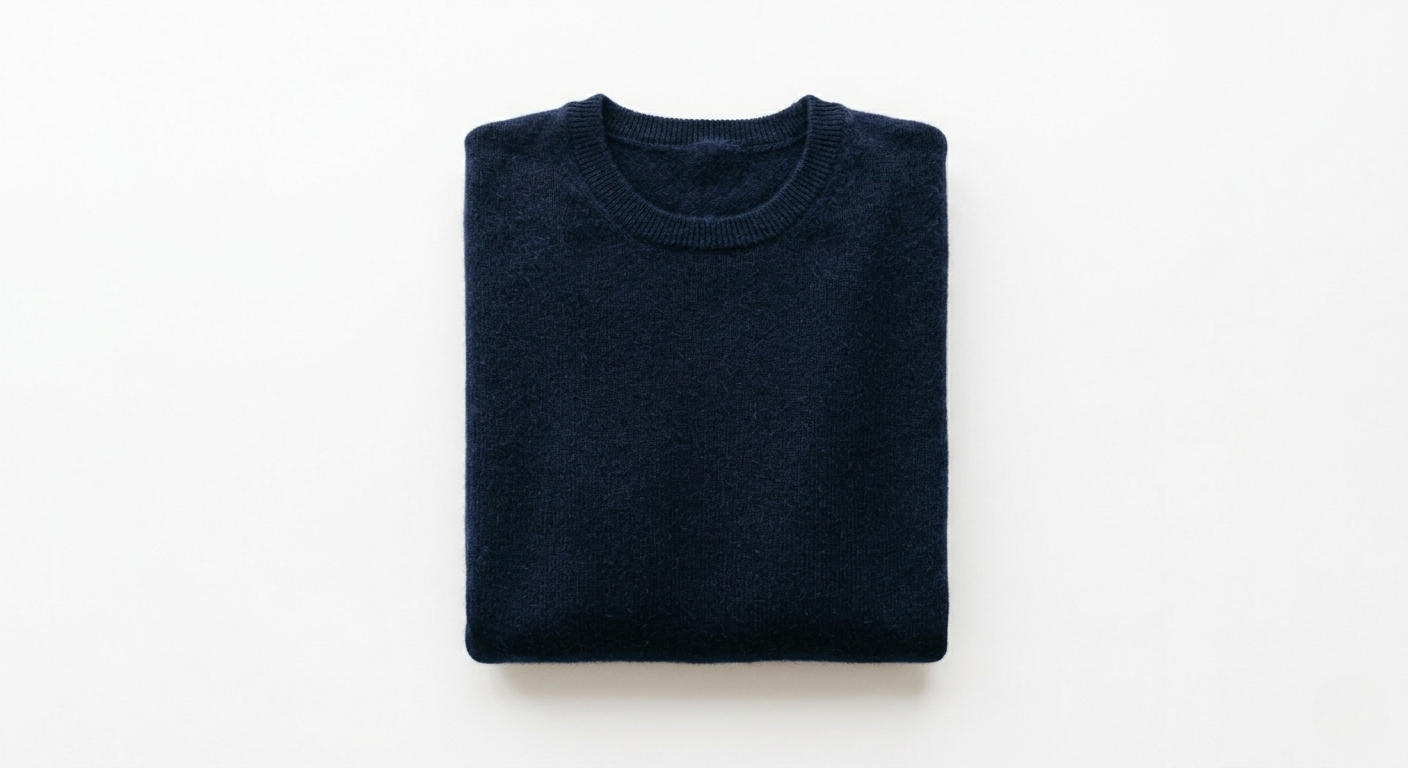 Campaign preview — navy apparel sweater