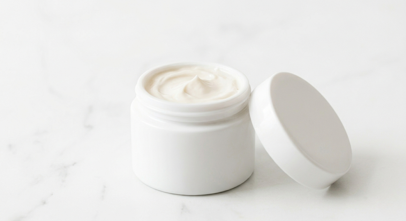 Beauty face cream jar product photography