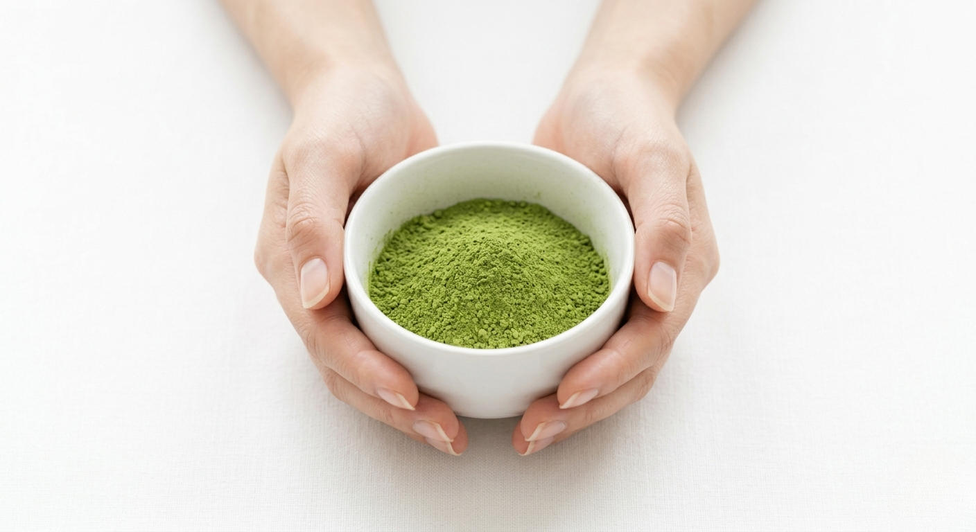 Hands holding wellness product bowl